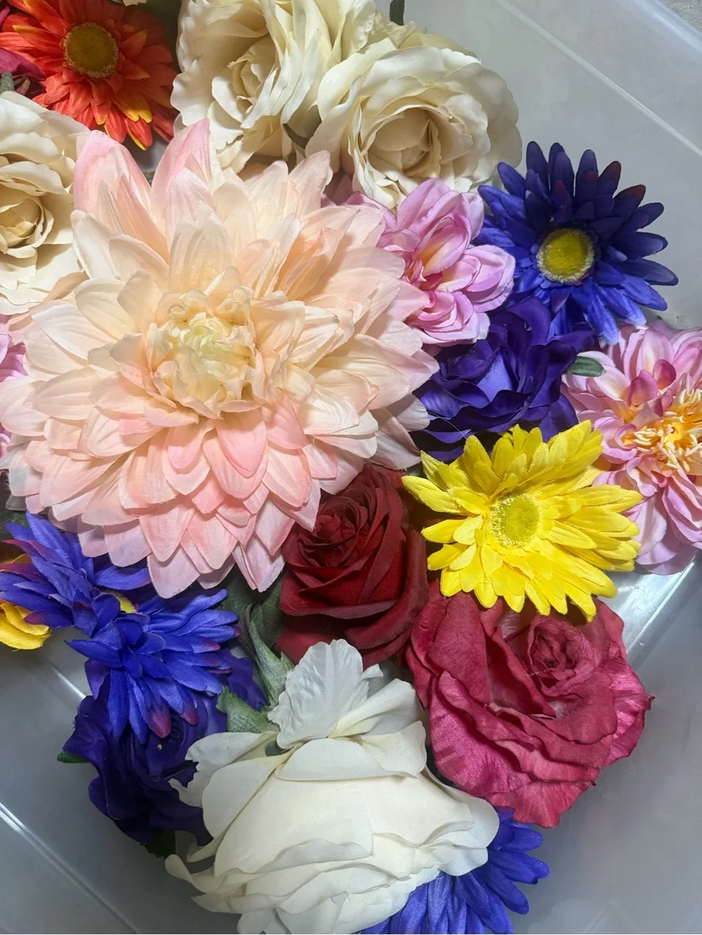 Silk flower bundle for crafts, photography props, wreaths & centerpieces